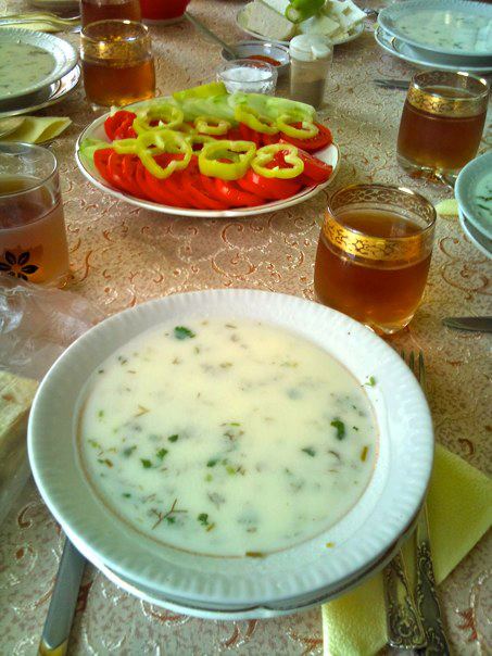 Armenian yogurt soup (photo by author)