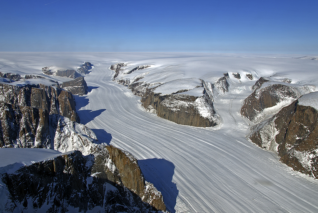 Penny Ice Cap outlet glacier on Baffin Island.