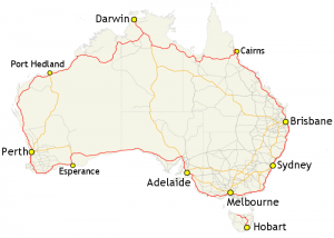 big lap of Australia