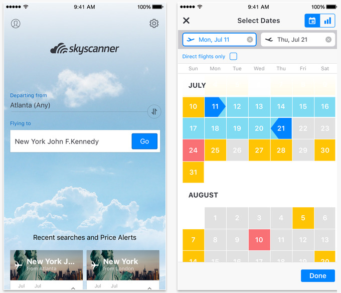 Skyscanner travel apps
